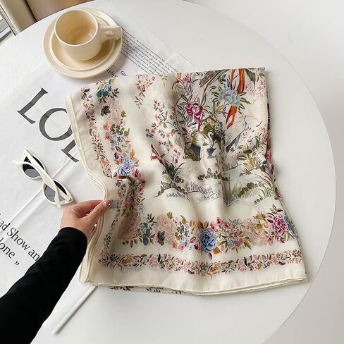 وشاح Dofotwn الصيف للنساء خفيفة الوزن الأزهار المطبوعة الأزياء الأزياء القطنية in Kuwait