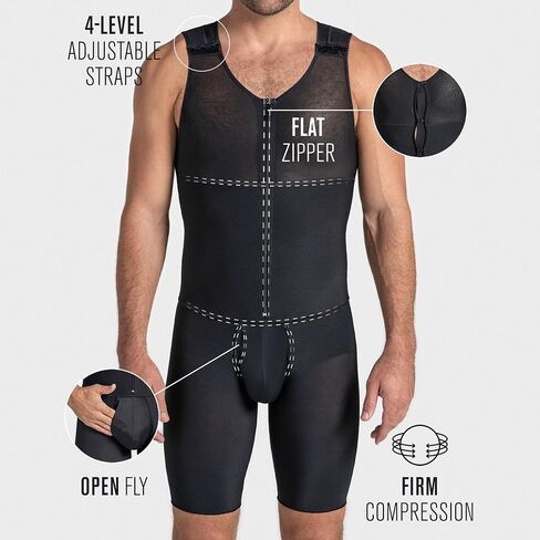 Full Shaper Compression Tummy Control Bodysuit -Post Surgical Shapewear for Men in Saudi Arabia