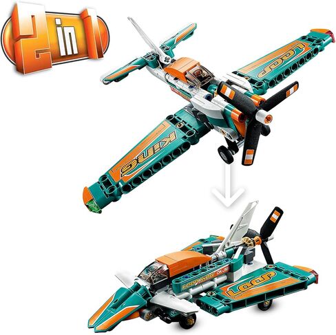 LEGO 42117 Technic Race Plane Toy to Jet Aeroplane 2 in 1 Stunt Model Building Set for Boys and Girls 7 Plus Years Old, Gift Idea in Saudi Arabia