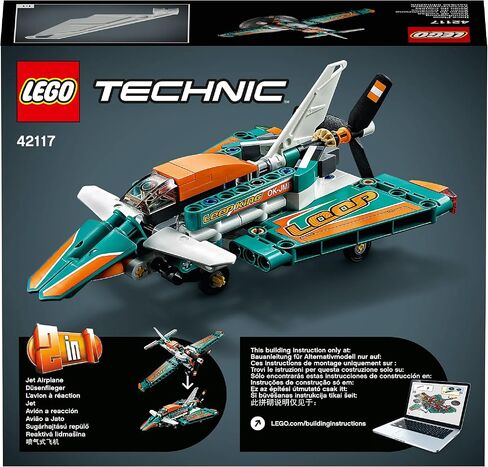 LEGO 42117 Technic Race Plane Toy to Jet Aeroplane 2 in 1 Stunt Model Building Set for Boys and Girls 7 Plus Years Old, Gift Idea in Saudi Arabia
