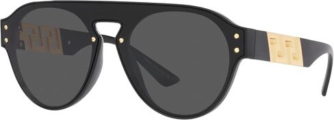 Versace VE 4420 GB1/87 Black Plastic Aviator Sunglasses Grey Lens in Saudi Arabia