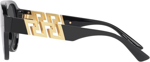 Versace VE 4420 GB1/87 Black Plastic Aviator Sunglasses Grey Lens in Saudi Arabia