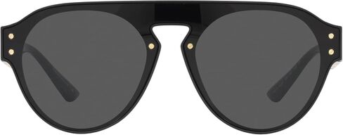 Versace VE 4420 GB1/87 Black Plastic Aviator Sunglasses Grey Lens in Saudi Arabia