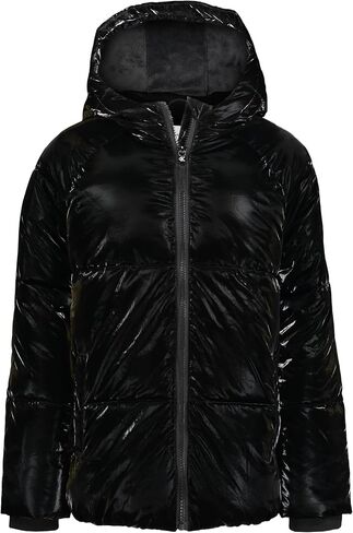 Calvin Klein Girls' Short Length Hooded Winter Puffer Jacket with Fleece Lining in Saudi Arabia