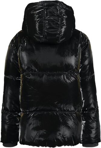 Calvin Klein Girls' Short Length Hooded Winter Puffer Jacket with Fleece Lining in Saudi Arabia
