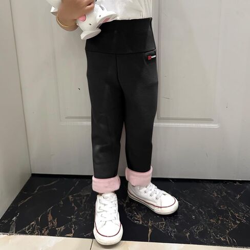 Evelin LEE Baby Boys Girls Winter Warm Fleece Lined Leggings Stretchy High Waisted Active Sweatpants in Kuwait