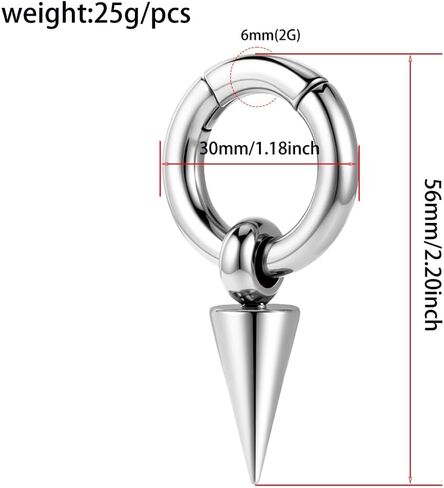 Vankula Ear Hanger Weights for Stretched Ears Gauges Stainless Steel Ear Plugs Stretching Kit Fashion Body Jewelry in Saudi Arabia