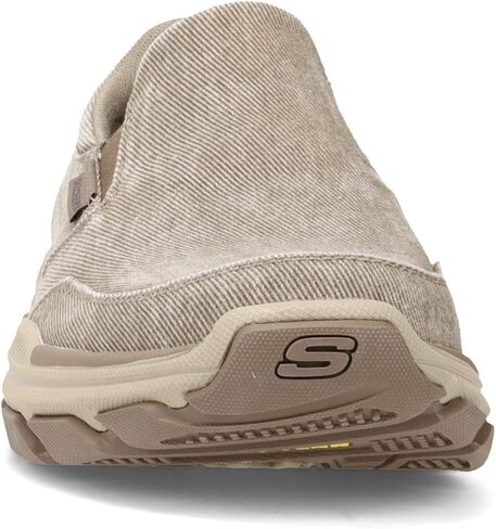 حذاء Skechers رجالي من القماش الكتاني مطبوع عليه Respected-Fallston سهل الارتداء، مقاس 9.5 X-واسع in Saudi Arabia