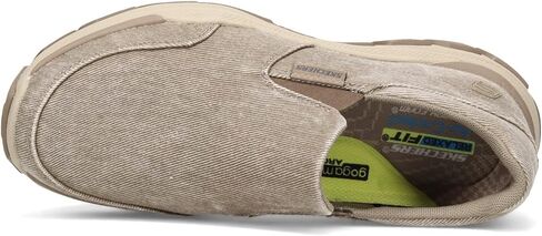 حذاء Skechers رجالي من القماش الكتاني مطبوع عليه Respected-Fallston سهل الارتداء، مقاس 9.5 X-واسع in Saudi Arabia