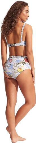 Seafolly Women's High Waisted Full Coverage Low Legline Bikini Bottom Swimsuit in Saudi Arabia
