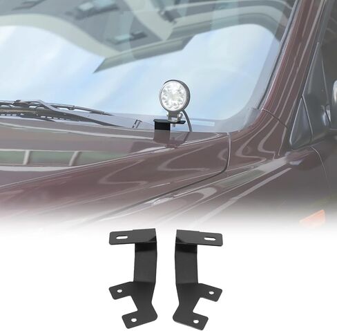 Hood Hinges Ditch Light Mount Bracket Compatible with Honda Pilot 2003-2008, Hood Hinge Mount Brackets for Led Work Lights, Carbon Steel (Style A, 03-08) in Saudi Arabia