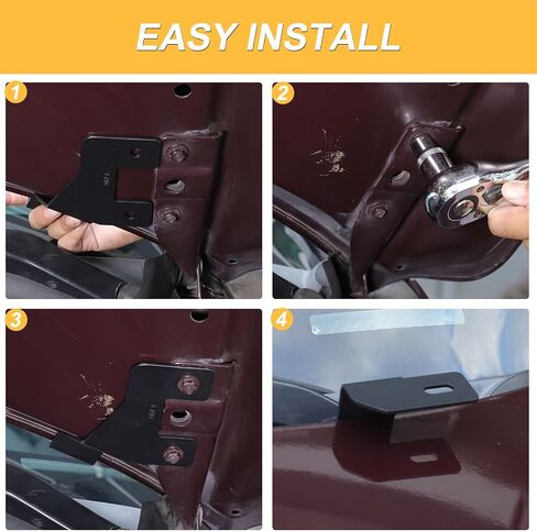 Hood Hinges Ditch Light Mount Bracket Compatible with Honda Pilot 2003-2008, Hood Hinge Mount Brackets for Led Work Lights, Carbon Steel (Style A, 03-08) in Saudi Arabia