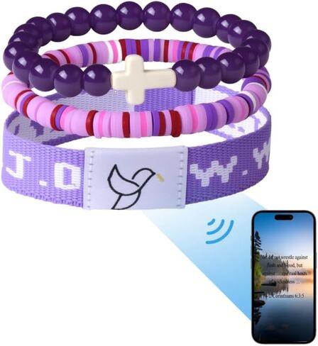 Yuzhejie Daily Bible Bible Breclets مع مسح أساور WWJD المسيحية عبر سوار يسوع هدايا الكتاب المقدس للنساء الرجال in Kuwait