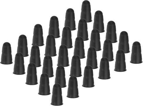 PATIKIL Finger Covers Cots, Black Silicone Finger Tips Protectors Gloves Anti-Slip Fingertip Caps Reusable for Sewing Gardening Dry Skin Finger Cracking, L, 10 Pcs in Saudi Arabia