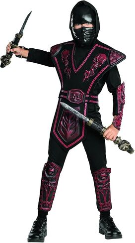 Rubie's Red Skull Warrior Ninja Child Costume, Medium, Black/Red in Saudi Arabia
