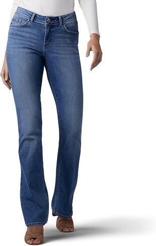Lee Women's Modern Series Curvy Fit Bootcut Jean with Hidden Pocket, Cascade, 16 Long in Saudi Arabia