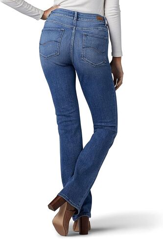 Lee Women's Modern Series Curvy Fit Bootcut Jean with Hidden Pocket, Cascade, 16 Long in Saudi Arabia