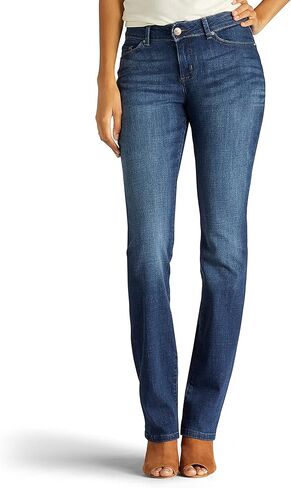 Lee Women's Modern Series Curvy Fit Bootcut Jean with Hidden Pocket, Cascade, 16 Long in Kuwait