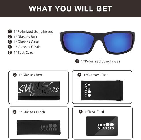 نظارة شمسية رياضية مستقطبة للرجال غير لامع تنتهي نظارات الشمس مرآة العدسة الأشعة فوق البنفسجية. in Kuwait