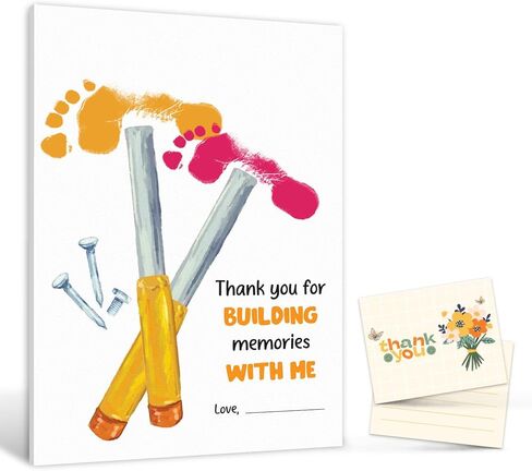 2025 Fathers Day Crafts For Kids - Dear Daddy With Lots Of Love 8x10 Inches Poster - DIY Father's Day Gifts From Kids, Toddlers- Handprint Father's Day Gift - Dad Gifts From Daughter, Son [UNFRAMED] in Kuwait