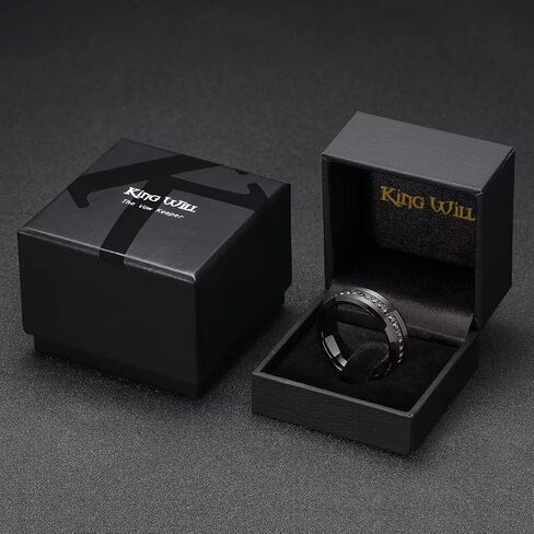 King Will Mens 8mm Men Tungsten Carbied Rings Cubic Zirconia Beads Bands Edernity Ring Cz. in Kuwait