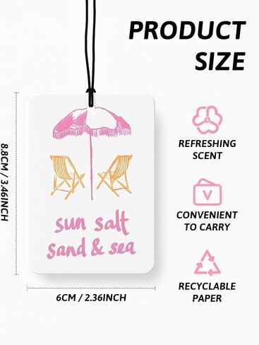 Blue Preppy Beach Car Air Freshener 4 Pcs, Coastal Preppy Beach Seashell Matchbox Bikini Hanging Air Freshener for Cars Closet Drawer Books, Blue Girly Car Accessories Mirror Decor for Women in Kuwait