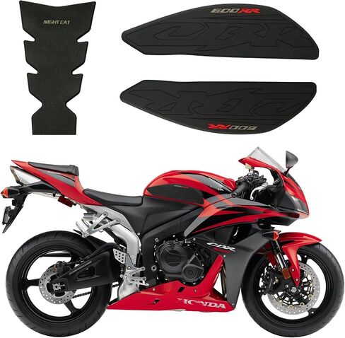 NIGHT CAT Fuel Tank Sticker,Gas Tank Pad for CBR 600RR 2007-2012,Motorcycle Fuel Tank Protector,Fuel Tank Side Traction pad,Anti Slip sticker(Tank Side Traction Pad) in Saudi Arabia