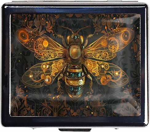 7 Days Chromed Shiny Silver Pill Organizer with Mirror Inside Has 8 Separate Compartments Rectangle Cute Travel Pill Organizer for Purse 7 Days (A Flock of Skeletons) in Saudi Arabia