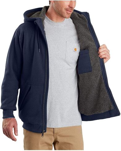 سويت شيرت Carhartt للرجال من Rain Defender ذو مقاس مريح متوسط ​​الوزن ومبطن بسحاب كامل in Saudi Arabia