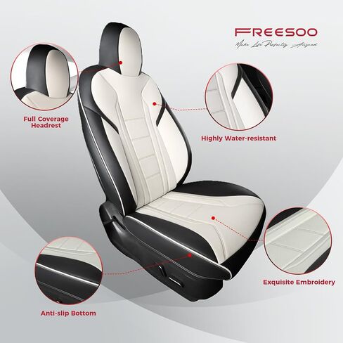 غطاء مقعد مخصص لـ Freesoo لـ Tesla Model 3 2017-2023 ، غطاء مقعد السيارة من جلد فو ، إكسسوارات حامية مقعد تلقائية كاملة in Kuwait