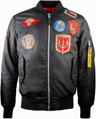 Top Gun® MA-1 Nylon Bomber Jacket with Patches in Kuwait