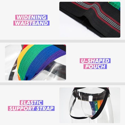 ملخصات Mens Rainbow Sissy Thongs ملابس داخلية Sxey jockstraps in Kuwait