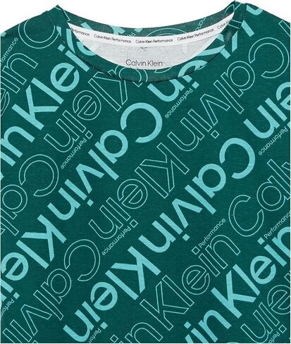 Calvin Klein Girls Short Sleeve Performance T-Shirt, Crew-Neck Neckline & Logo Detailing, S21 Foil White, S7 in Saudi Arabia