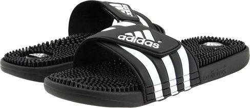 adidas Men's Adissage Slides Sandal, Black/White/Black, 10 in Saudi Arabia