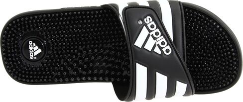 adidas Men's Adissage Slides Sandal, Black/White/Black, 10 in Saudi Arabia