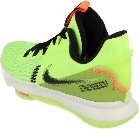Nike Men's Lebron Witness 5 Basketball Shoes Lime Glow/Bright Mango/White/Black CQ9380-300 (Numeric_10) in Saudi Arabia