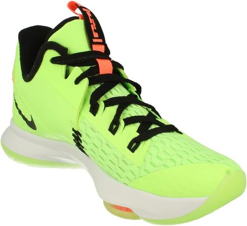 Nike Men's Lebron Witness 5 Basketball Shoes Lime Glow/Bright Mango/White/Black CQ9380-300 (Numeric_10) in Saudi Arabia