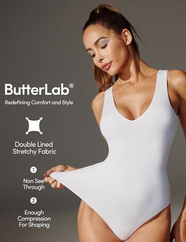 IUGA Bodysuits for Women Tummy Control V Neck Backless Bodysuit Tops Sleeveless Tank Top Body Suits for Women in Saudi Arabia