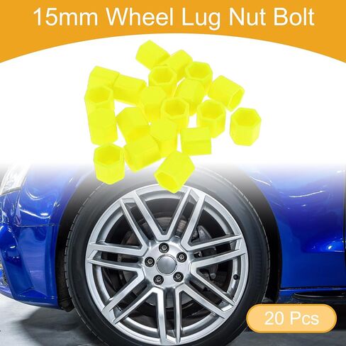 20 Pcs Wheel Lug Nut Bolt Rims Tire Nut Screws Dust Cap Cover Nut Protection Silicone Fluorescent Blue 2.2x19x20.2mm in Kuwait