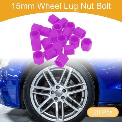 20 Pcs Wheel Lug Nut Bolt Rims Tire Nut Screws Dust Cap Cover Nut Protection Silicone Fluorescent Blue 2.2x19x20.2mm in Kuwait