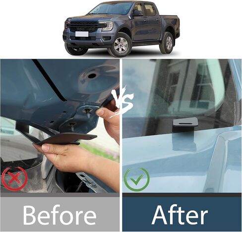 Car Hood Hinge Ditch Light Mount Brackets Compatible with Ford Maverick 2022-2025 Truck Hood Pod LED Spotlight Work Light Mounting Bracket Accessorie (Black A) in Saudi Arabia