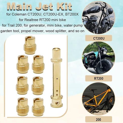 Main Jet Kit استبدال المكربن ​​لل Predator 212cc 196cc 6.5hp Gx160 Gx200 محرك Baja Warrior MB200 CT200U BT200X KT196 CT200U-EX RB200 لـ Trailmaster for Hemi non-Hemi in Saudi Arabia