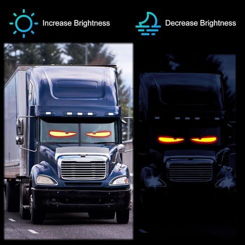 52in*7.5in Devil Eyes Light for Cars, Programmable Devil Eyes Light for Windshield, Flexible LED Eyes for Car, Led Eyes for Car Windshield for Windows of Cars and Small to Medium-Sized Trucks in Kuwait