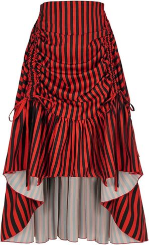 Women's Long Dress Gothic Steampunk Victorian Renaissance High Low Skirt in Saudi Arabia