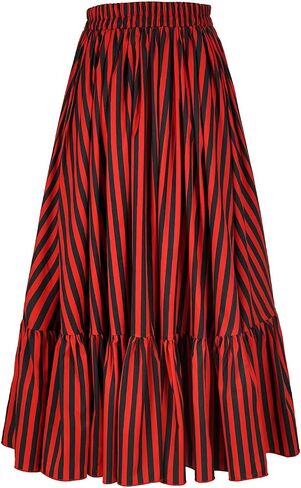 Women's Long Dress Gothic Steampunk Victorian Renaissance High Low Skirt in Saudi Arabia