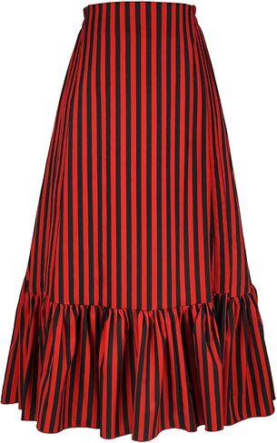 Women's Long Dress Gothic Steampunk Victorian Renaissance High Low Skirt in Saudi Arabia
