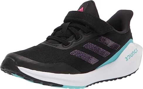 adidas Unisex-Child EQ21 Running Shoe, Grey/Grey/Acid Red, 2 in Saudi Arabia