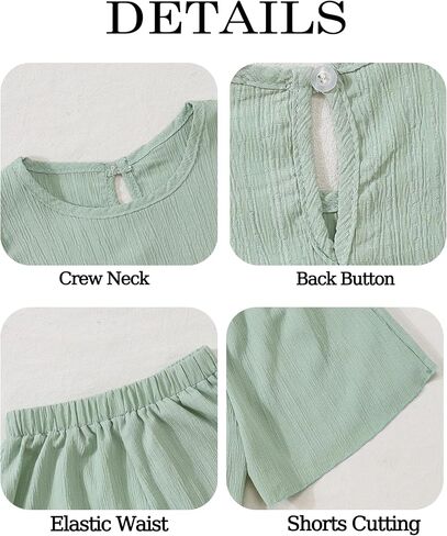 Cute Clothes for Girl Summer Outfits Kids Sleeveless Crop Tank Top Shorts Tween Girls Trendy Clothing Set Size 8-12 in Saudi Arabia