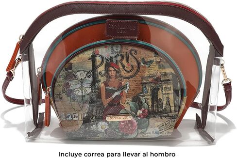 Nicole Lee 3 Pieces Accessories Gift Value Set (Wallet Crossbody, Small Card Case, Diamond Fashion Watch) in Kuwait