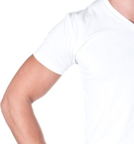 Next Level Apparel Mens Premium CVC V-Neck T-Shirt - 6240, White, Medium in Saudi Arabia